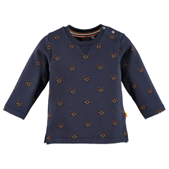 Babyface - Organic Baby Raccoons Long Sleeve Top - Navy