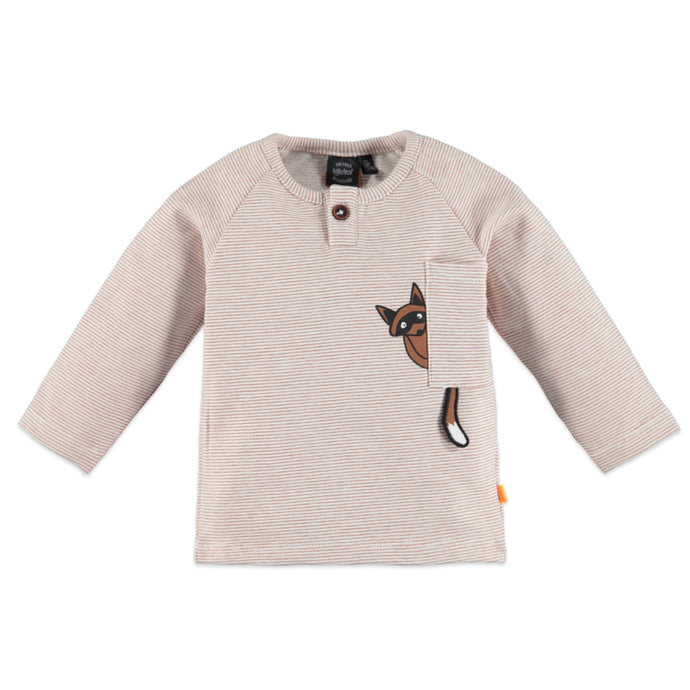 Babyface - Organic Baby Raccon Striped Long Sleeve - Caramel