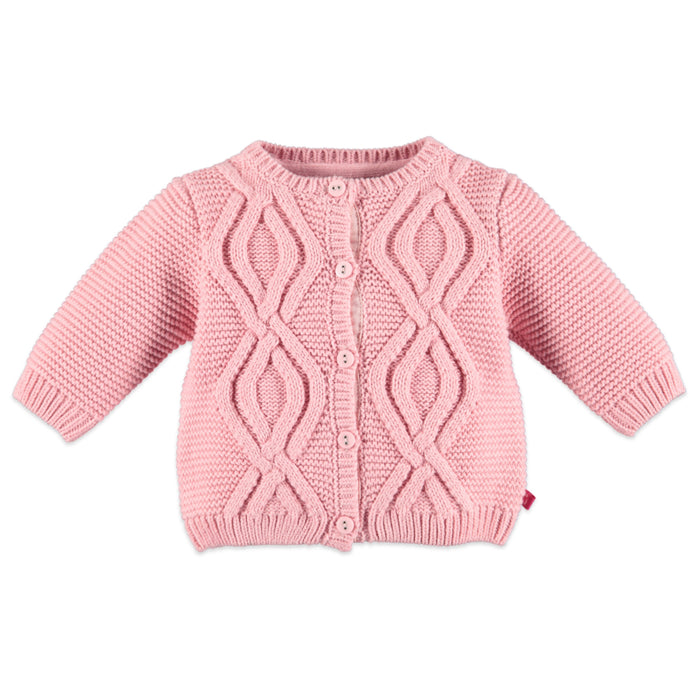 Babyface - Organic Baby Girl Cardigan - Pink Haze