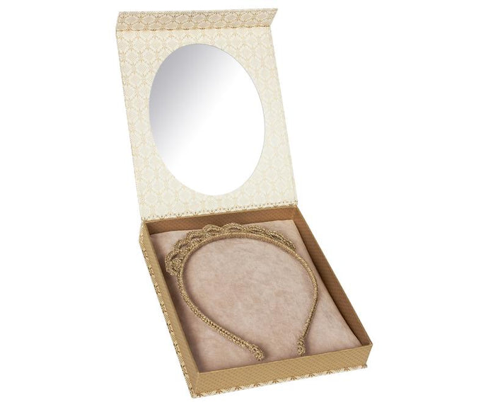 Maileg Hairband Tiara in Keepsake Box  - Gold