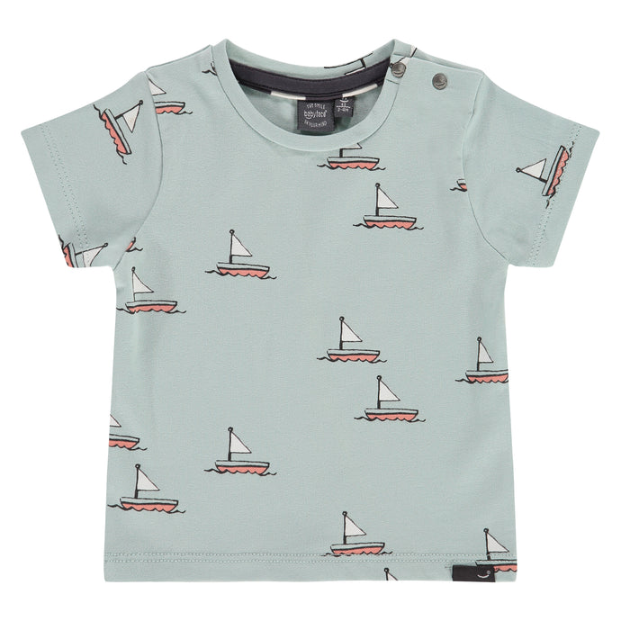 Babyface - Boys SS Boat Tee - Grey Mint