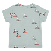 Load image into Gallery viewer, Babyface - Boys SS Boat Tee - Grey Mint