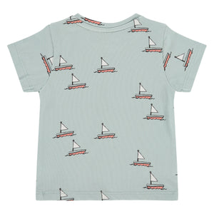 Babyface - Boys SS Boat Tee - Grey Mint