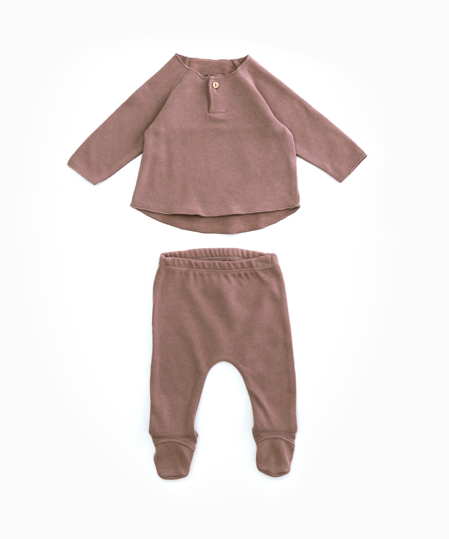 Play Up - Organic Cotton Top & Footed Bottoms Set - Purplework
