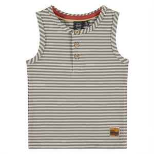 Babyface - Boys Tank Top - Basil / White Stripe