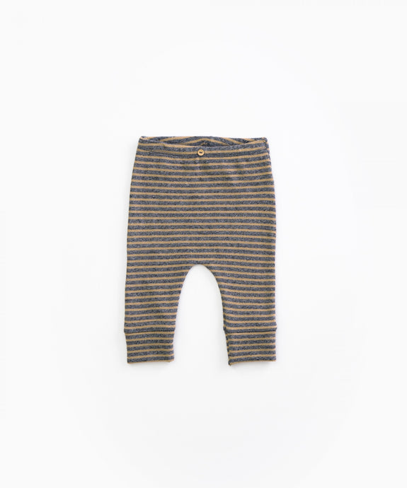 Play Up - Organic Jersey Stitch Striped Leggings - Cherry Tree