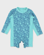 Load image into Gallery viewer, Feather 4 Arrow - Shorebreak L/S Baby Surf Suit/ Beach Glass