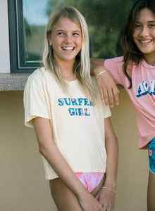Feather 4 Arrow - Surfer Girl Crop Tee - Banana Yellow