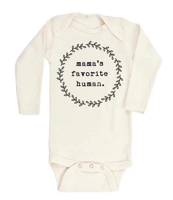 Organic LS Onesie Mama's Favorite Human