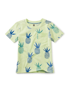 Tea Collection - Printed Pocket Tee - Pineapples in Portugal