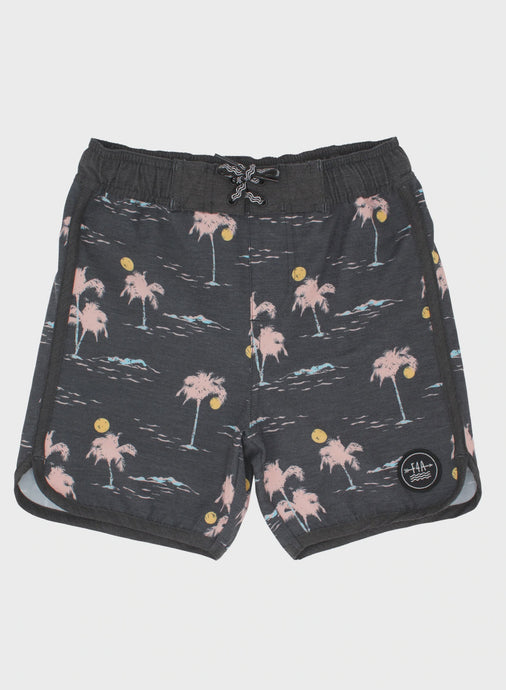 Feather 4 Arrow - Aloha Nights Boardshorts - Washed Black