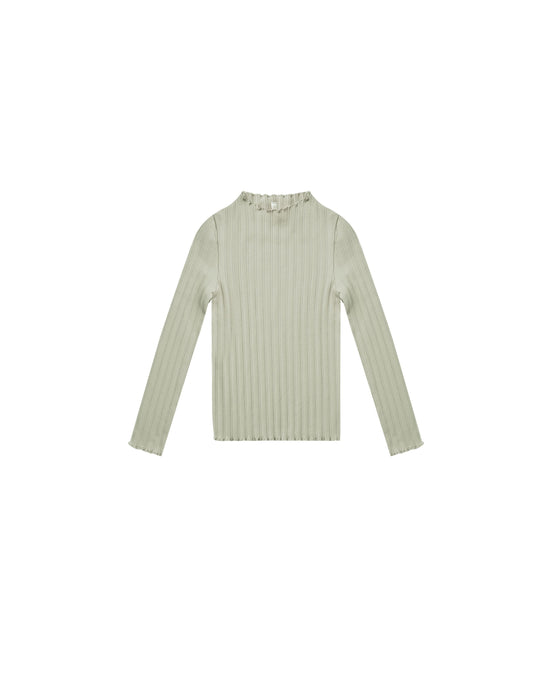 Rylee + Cru - Ribbed Long Sleeve Tee - Agave