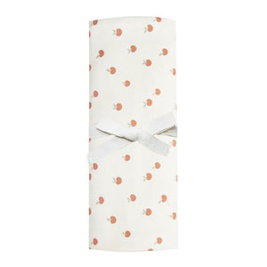Quincy Mae - Organic Brushed Jersey Baby Swaddle - Ivory/Peach