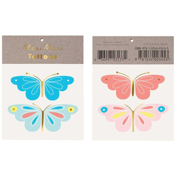Meri Meri - Neon Butterfly Tattoos - Small