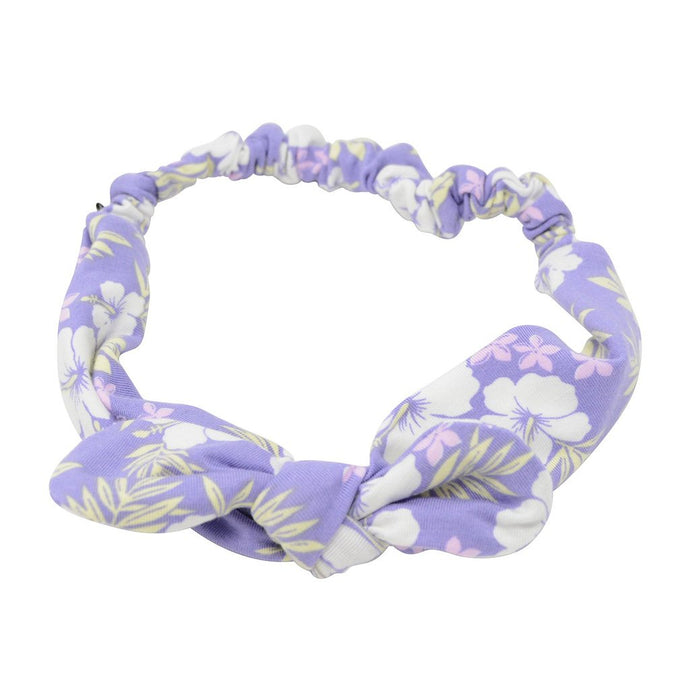 Sweet Bamboo - Knotted Headband - Purple Hibiscus