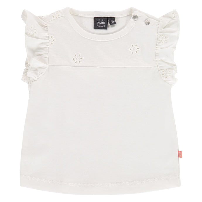 Babyface - Organic Baby Girls SS Tee - Creame