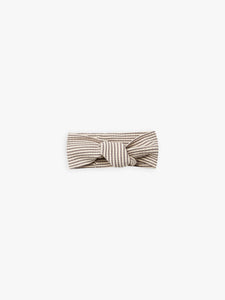 Quincy Mae - Organic Knotted Headband - Charcoal Stripe