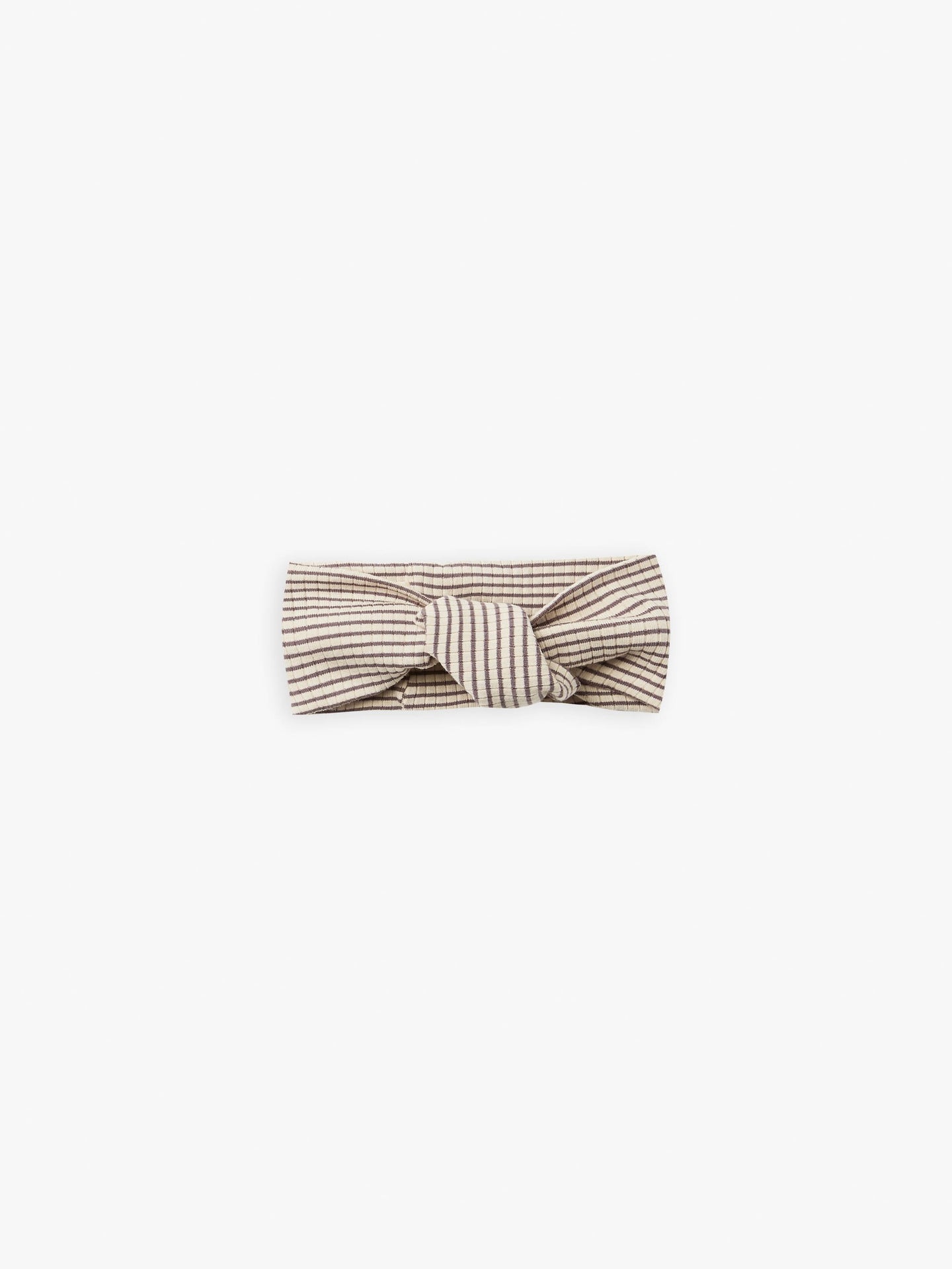 Quincy Mae - Organic Knotted Headband - Charcoal Stripe