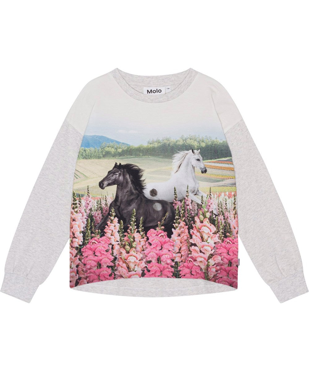 Molo - Reniza Sweatshirt - Meadow Horses