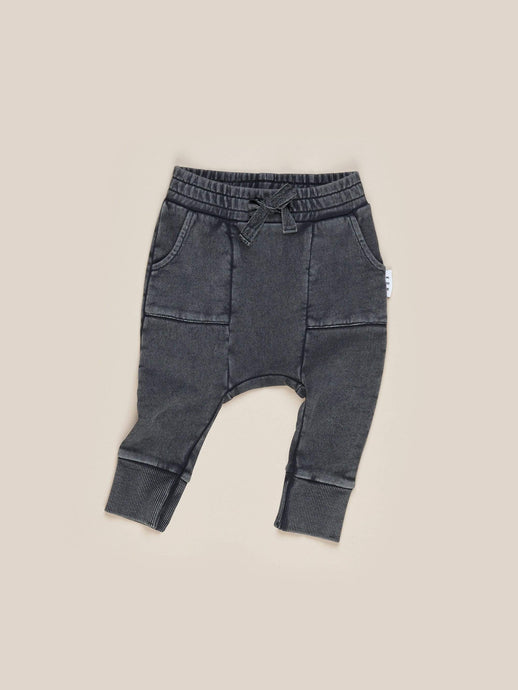 Huxbaby - Charcoal Pocket Drop Crotch Pant - Charcoal