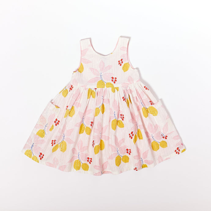 Pink Chicken - Steph Sleeveless Dress - Antique White Lemons