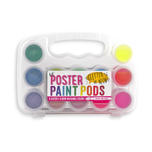 Lil' Paint Pods Poster Paints - Glitter & Neon 13 Piece Set