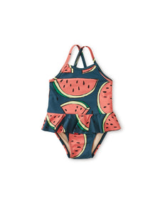 Tea Skirted Baby One-Piece - Watermelons