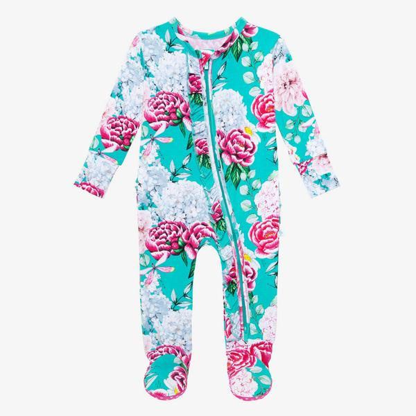 Posh Peanut - Eloise - Footie Ruffled Zippered One Piece