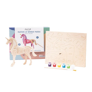 3D Wooden Puzzle Paint Kit - Unicorn