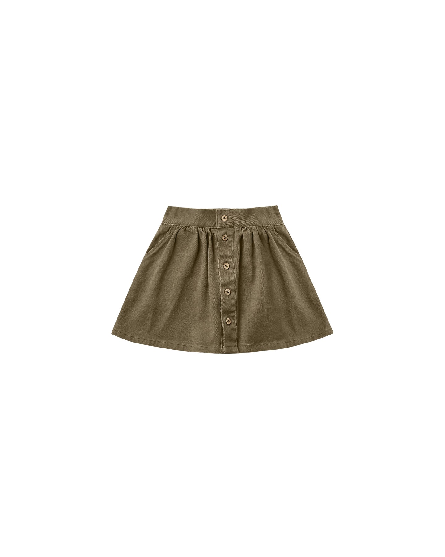 Rylee + Cru - Button Front Mini Skirt - Olive