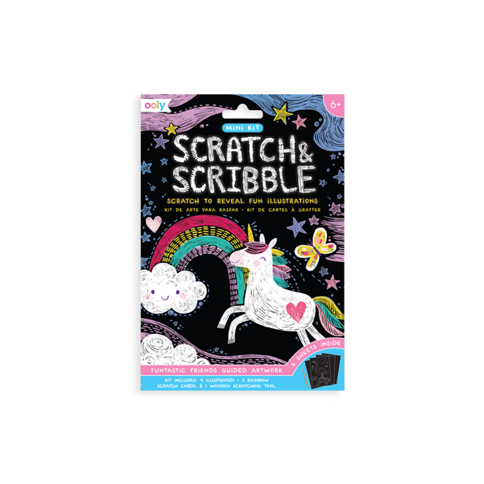 Ooly - Mini Scratch & Scribble Art Kit: Funtastic Friends