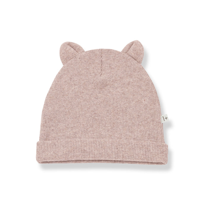 Mull Beanie W/ Ears - Rose