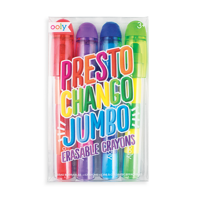 Ooly - Presto Chango Jumbo Erasable Crayons - Set of 4
