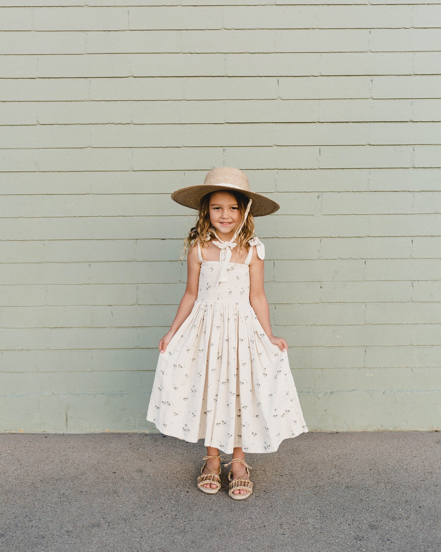 Rylee + Cru - Ivy Dress - Palms - Natural