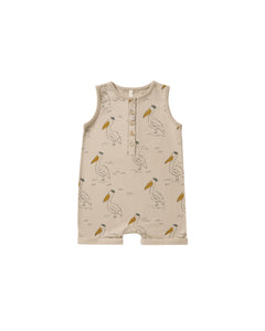 Rylee + Cru - Davis Romper - Pelicans - Warm-Grey