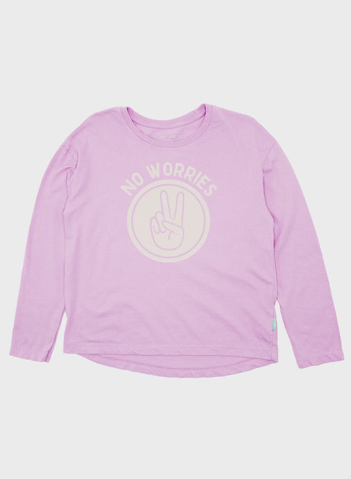 Feather 4 Arrow - No Worries LS Tee - Lilac