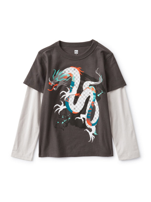 Tea Collection - Dragon Layered Graphic Tee - Pepper