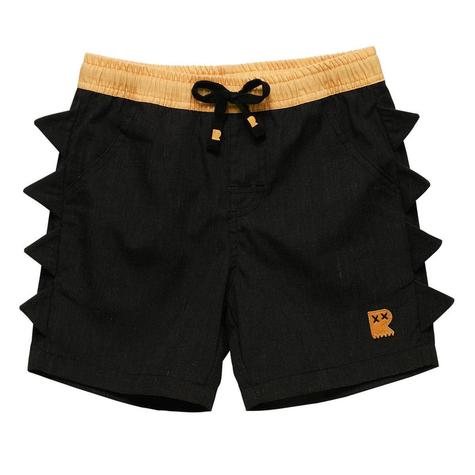 Rock Your Baby - Dino Boardshorts - Black