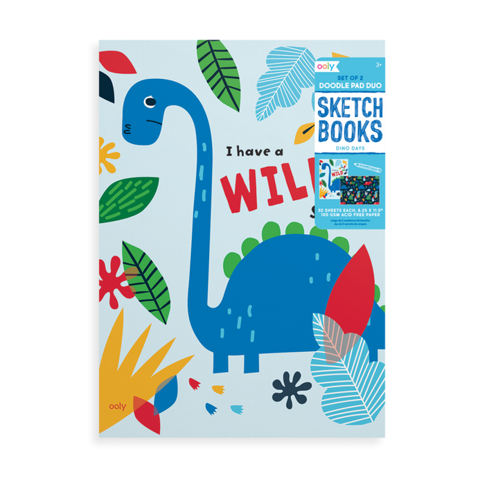 Ooly - Doodle Pad Duo Sketchbooks: Dino Days Set of 2