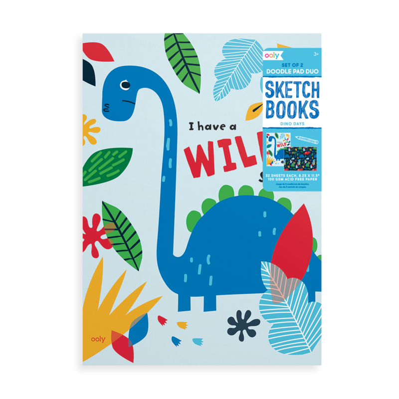 Ooly - Doodle Pad Duo Sketchbooks: Dino Days Set of 2