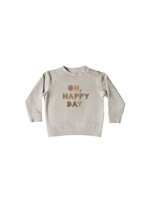 Quincy Mae - Organic Fleece Basic Sweatshirt - Fog