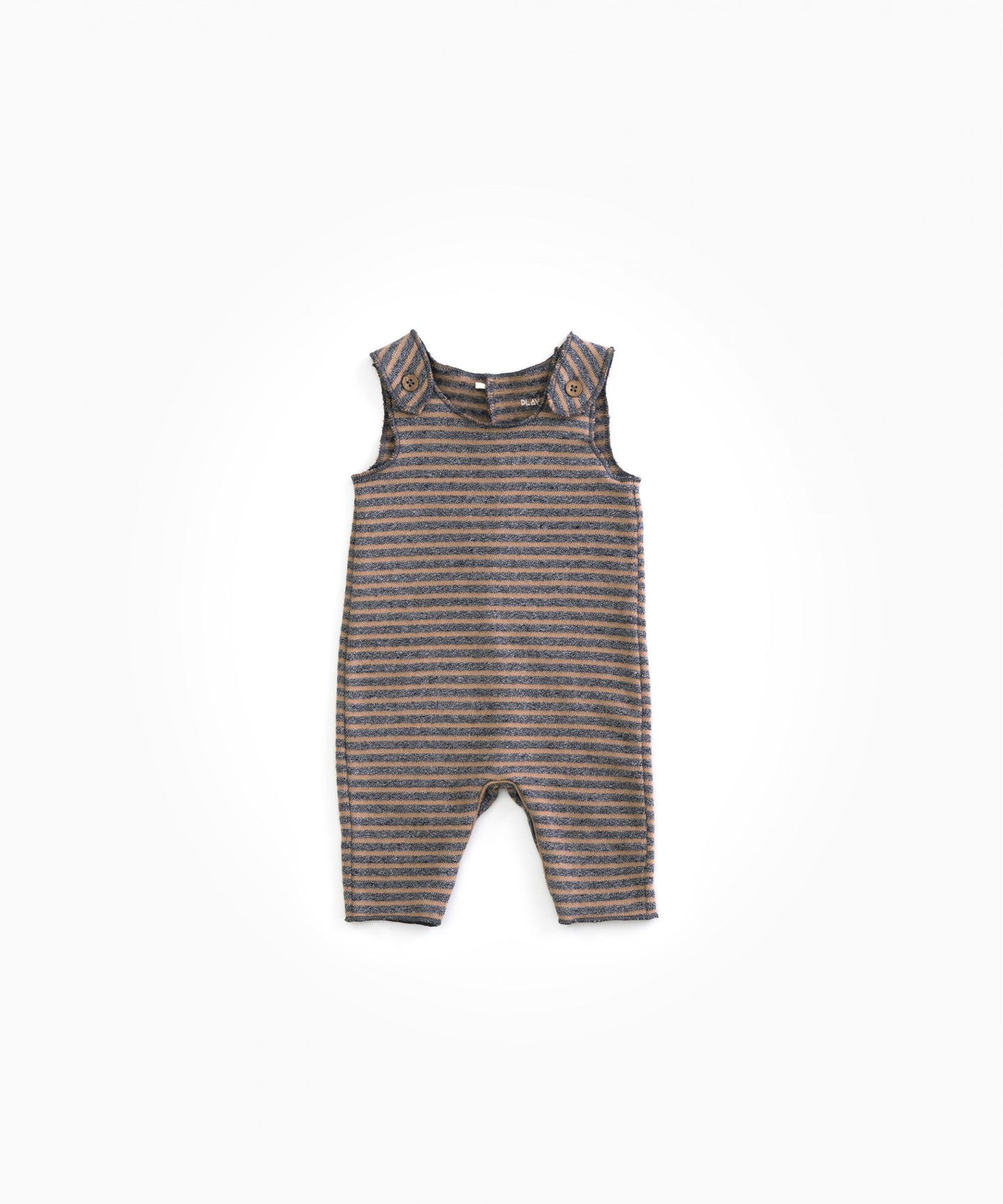 Play Up - Organic Cotton Striped Dungarees - Cherry Tree