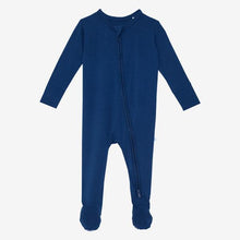 Load image into Gallery viewer, Posh Peanut - Sailor Blue - Footie Zippered One Piece