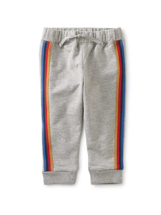 Tea Collection - Stripe-Out Baby Jogger - Med Heather Grey