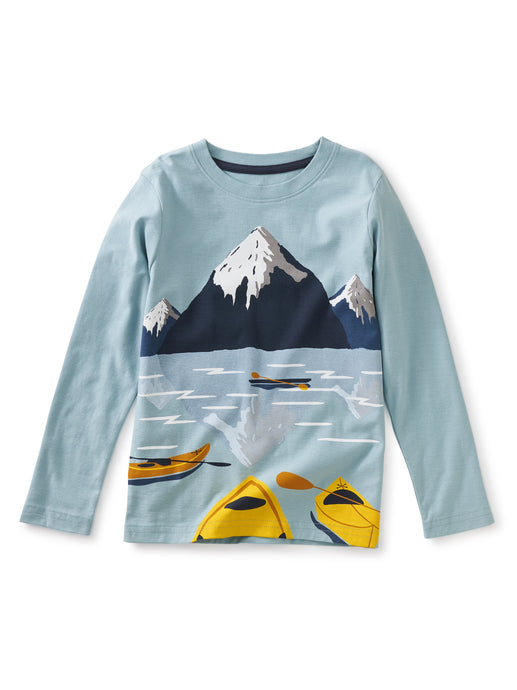 Tea Collection - Arctic Kayak Graphic Tee - Smokey Blue