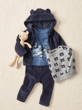 Load image into Gallery viewer, Tea Collection - Velour Baby Pants - Indigo