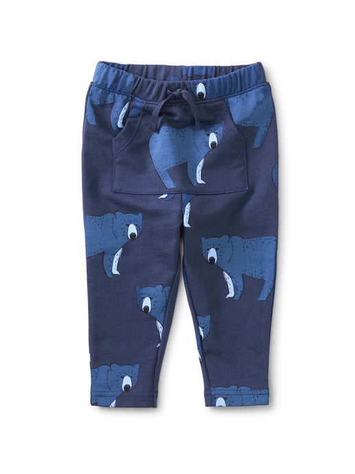 Tea Collection - Pocket O' Sunshine Baby Pant - Bear Lair in Indigo