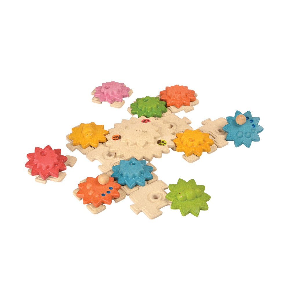 Plan Toys - Gears & Puzzles Deluxe