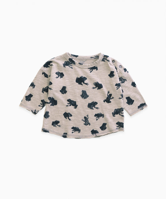 Play Up - Organic Cotton Frog Printed Top - Jeronimo