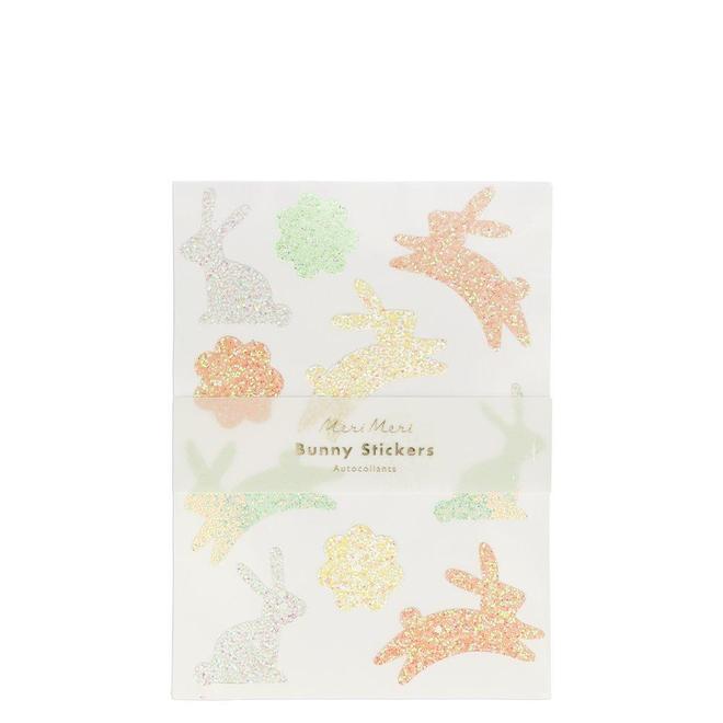 Meri Meri Glitter Bunny Sticker Sheets